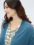 Long cardigan in fine viscose blend knitwear image number 3