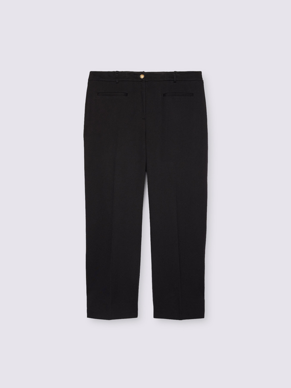Cropped-Hose aus Punto Milano