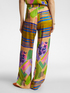 Straight printed trousers image number 1
