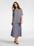 Linen blend crew neck sweater image number 3