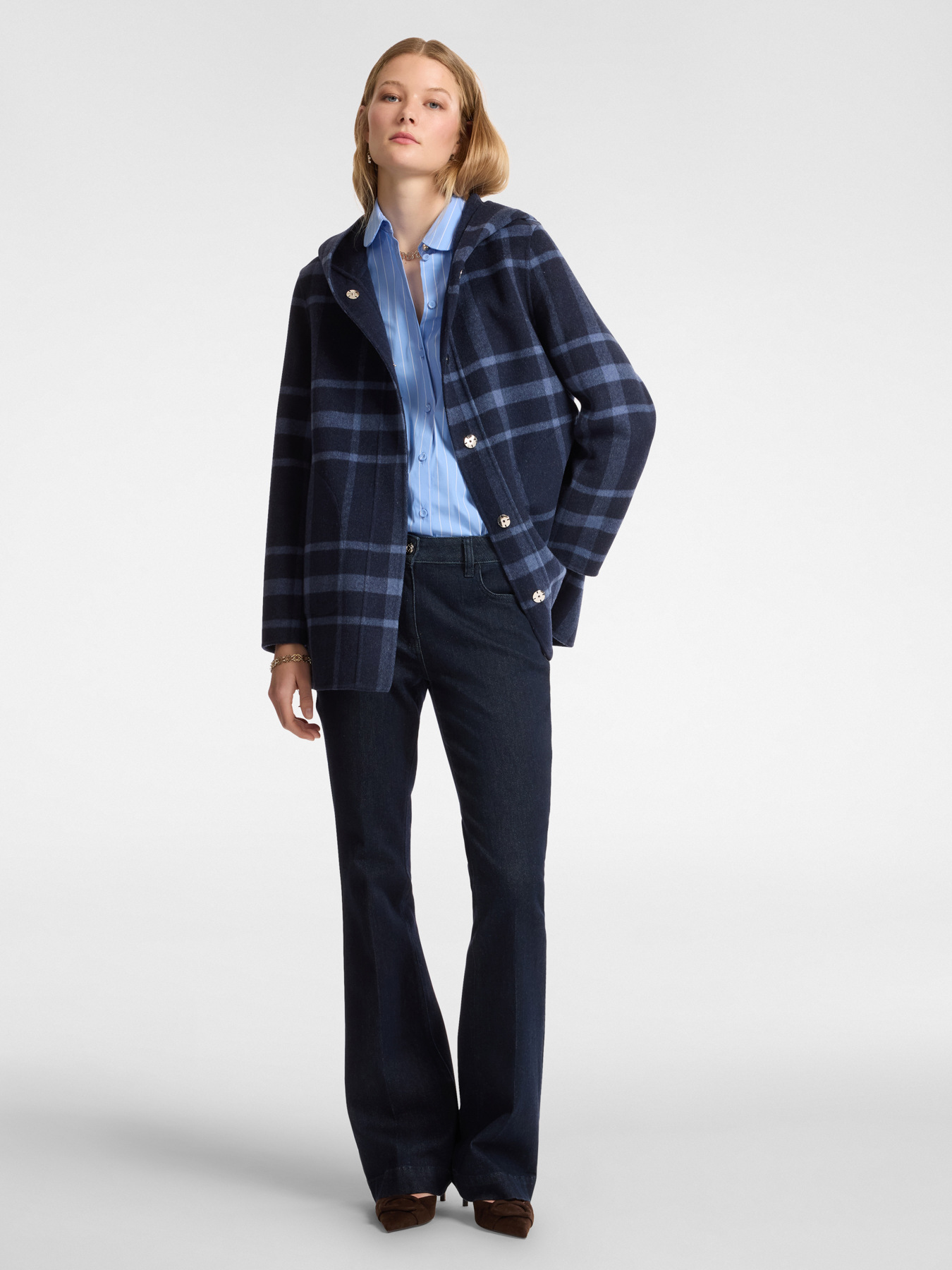 Casual checked coat image number 2