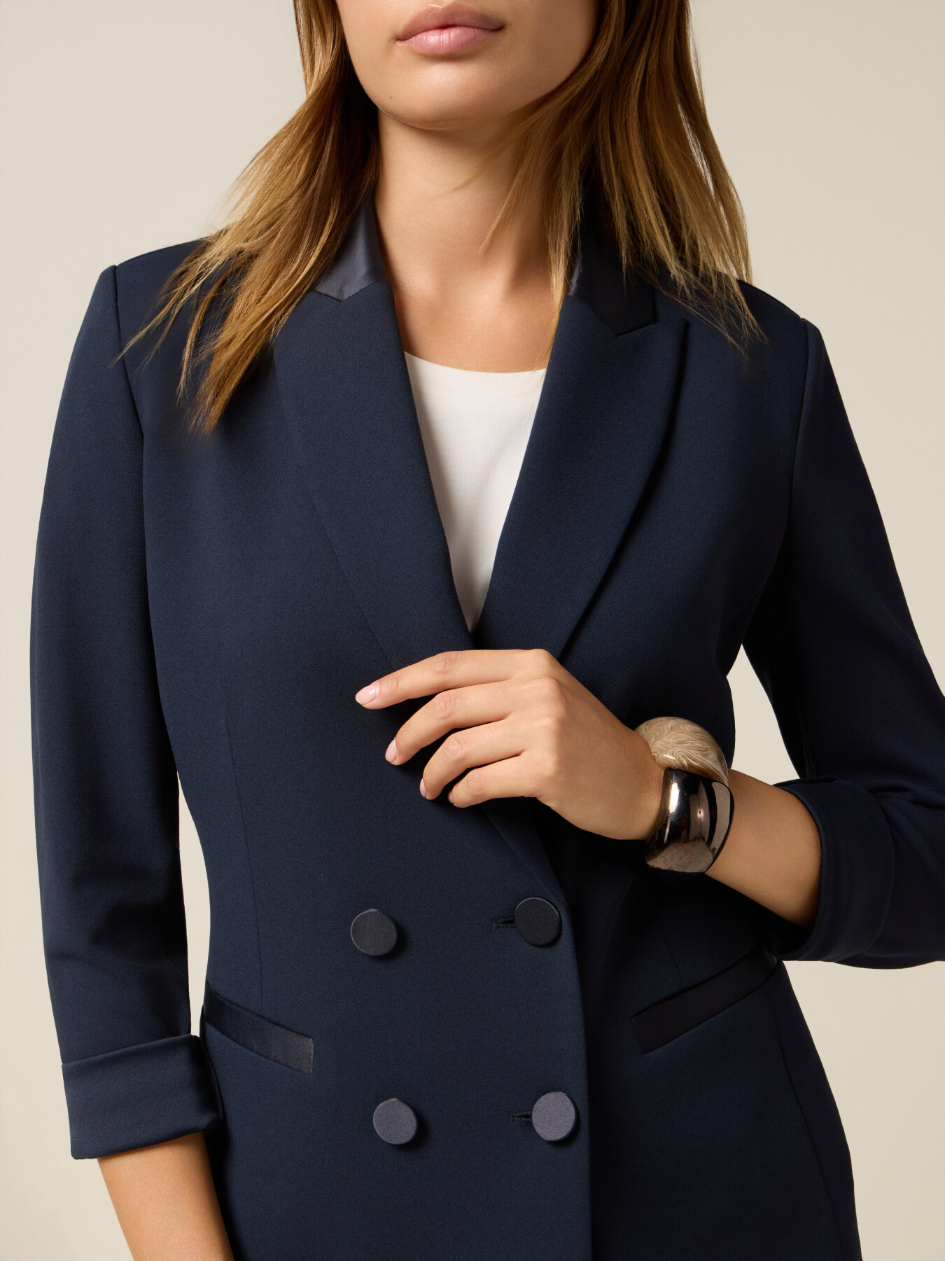 Blazer doppiopetto con bottoni foderati image number 2