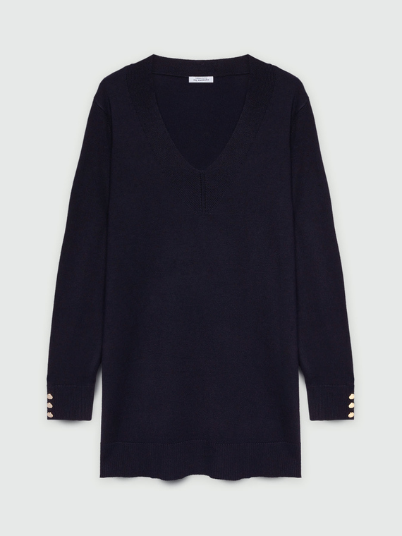 Langer Pullover mit Viskose LENZING™ ECOVERO™