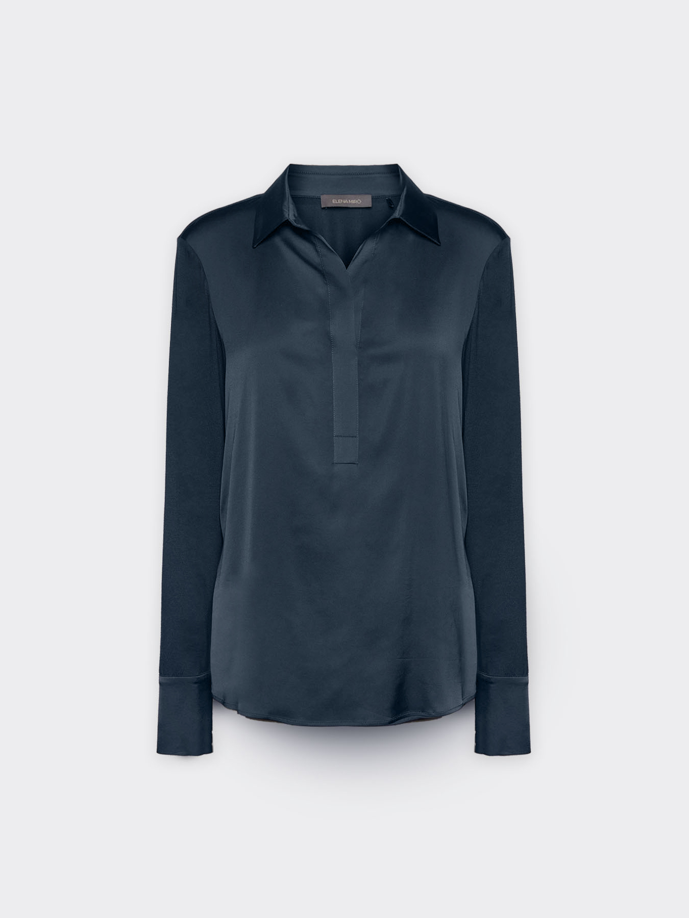 T-shirt polo in due tessuti image number 4