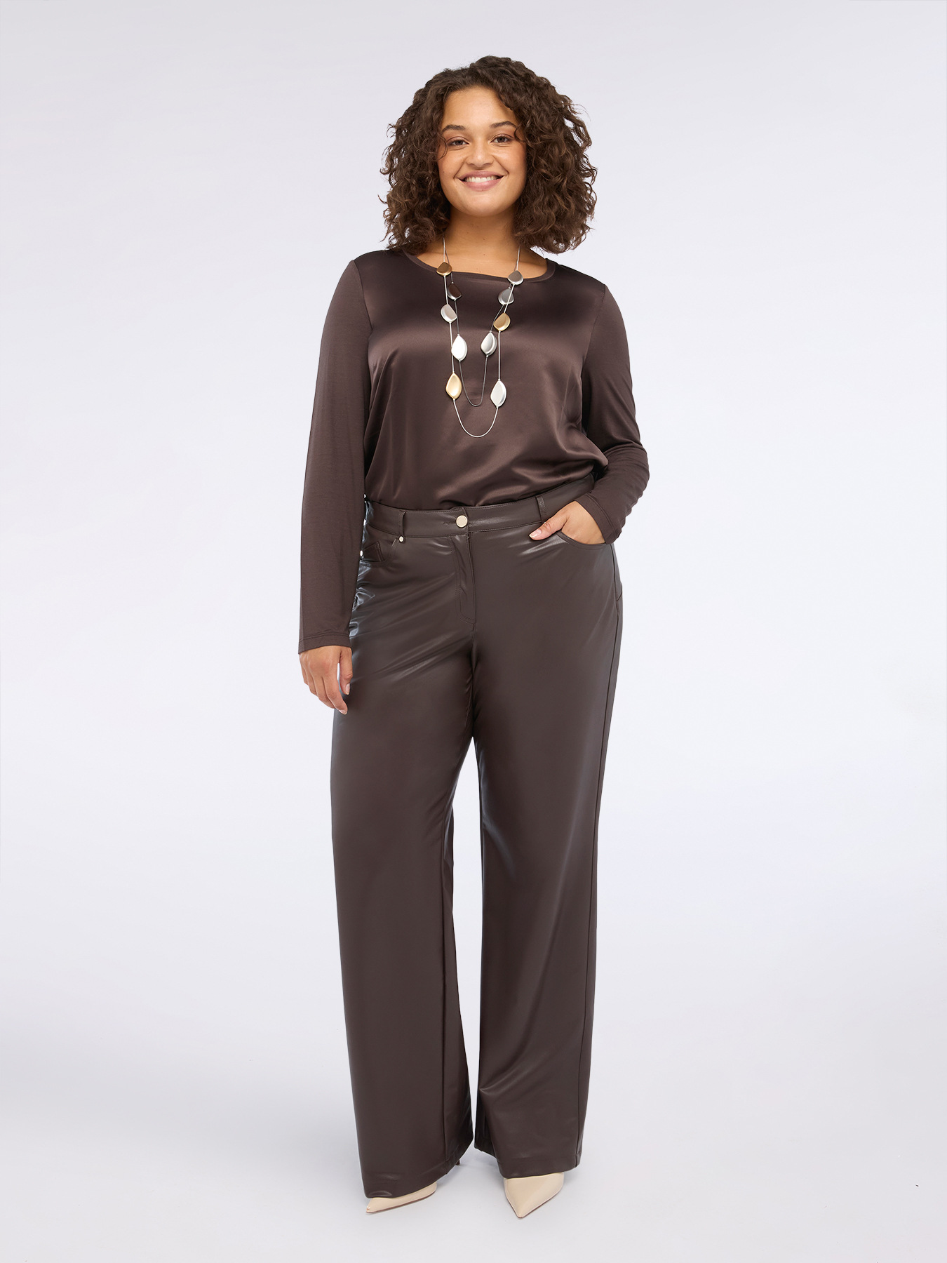 T-shirt bimatière à manches longues image number 3