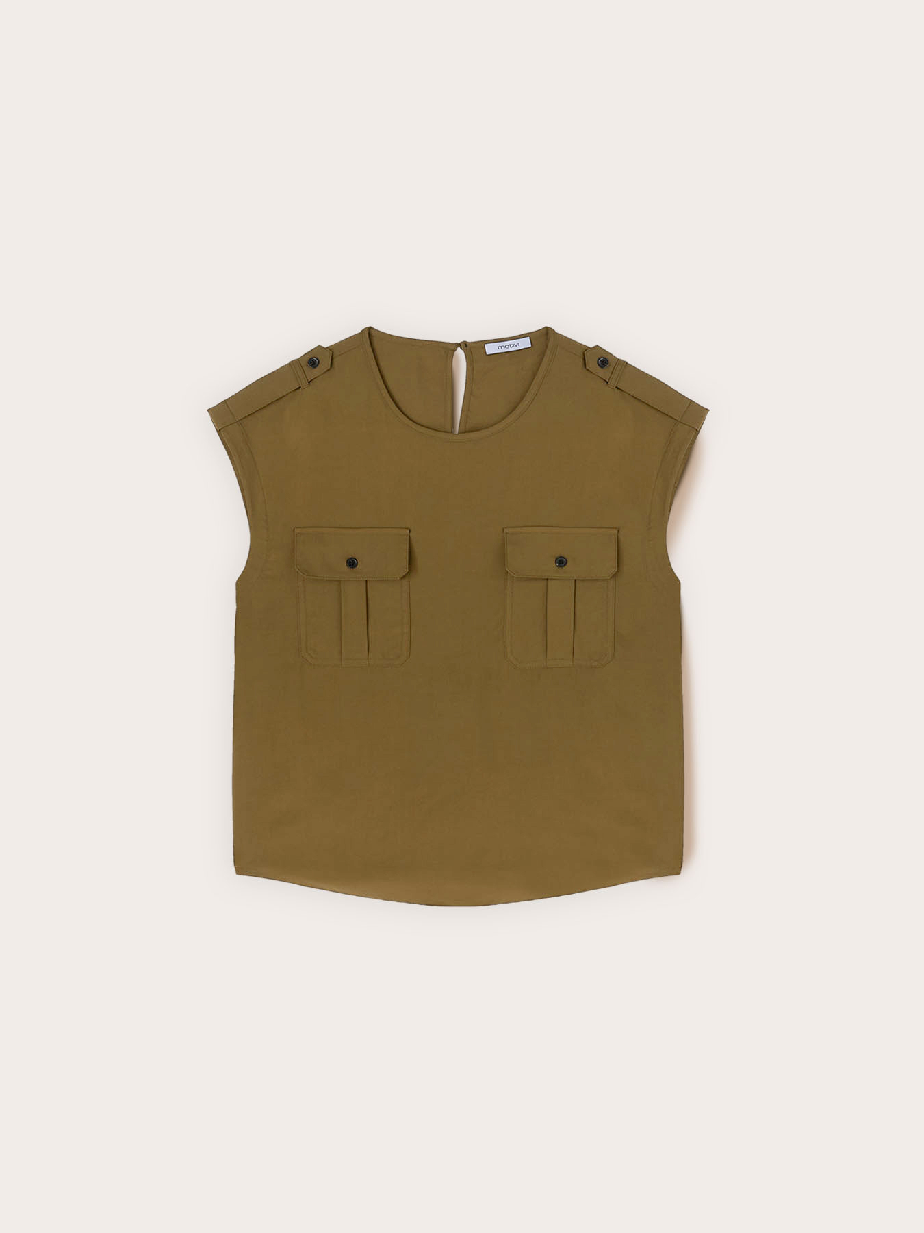 Blusa in viscosa con tasche image number 4