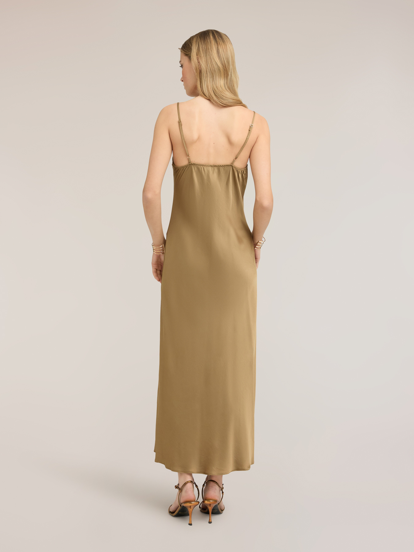 Rochie lungă lingerie din satin image number 1