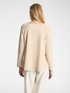Sweater with striped trim image number 1