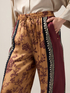 Pantaloni palazzo din satin cu imprimeu image number 2