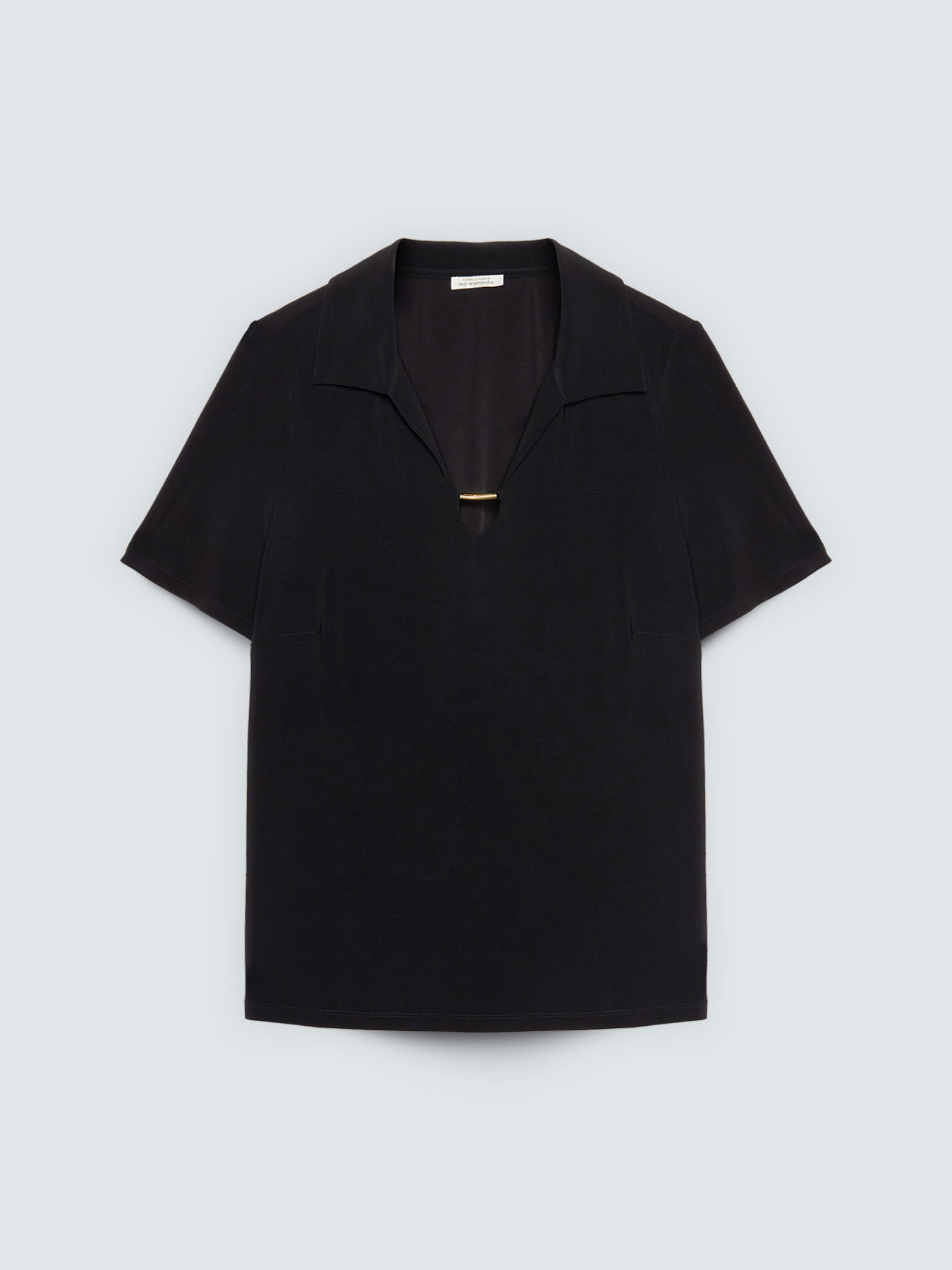 Jersey t-shirt with neckline detail image number 4