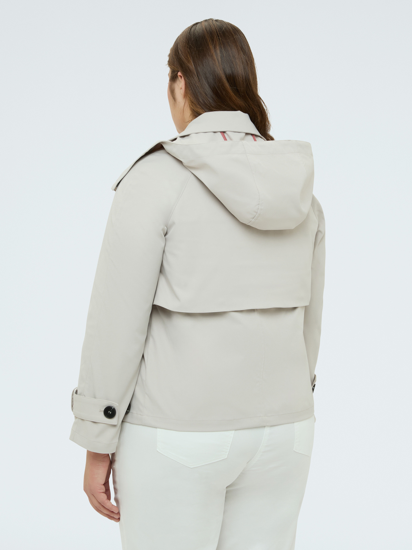 Short double-breasted trench coat image number 1