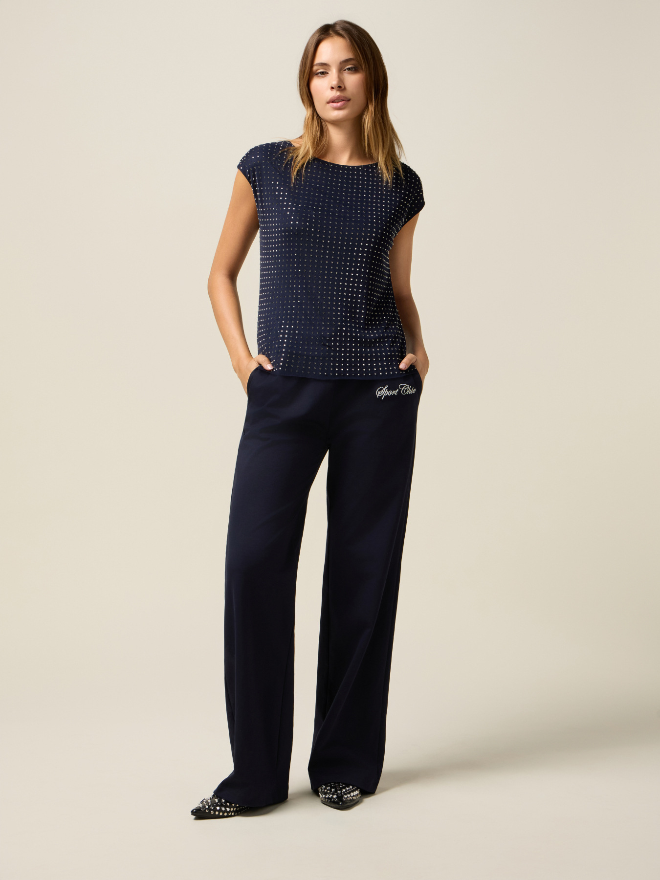 Top in tulle borchiette image number 3