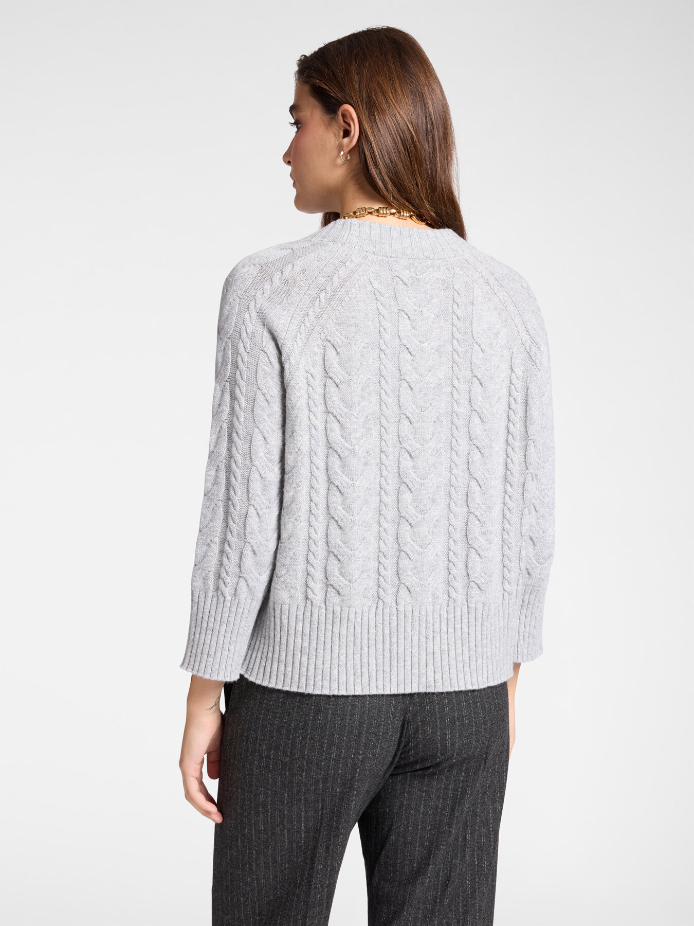 Maglia a trecce in pura lana image number 1