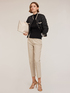 Funnel neck sweater with slit at hem image number 3