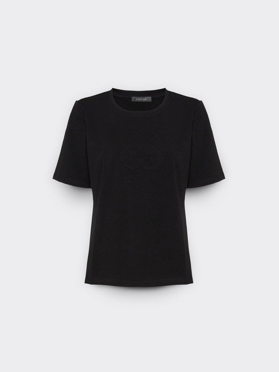 T-shirt en coton avec logo Monogram