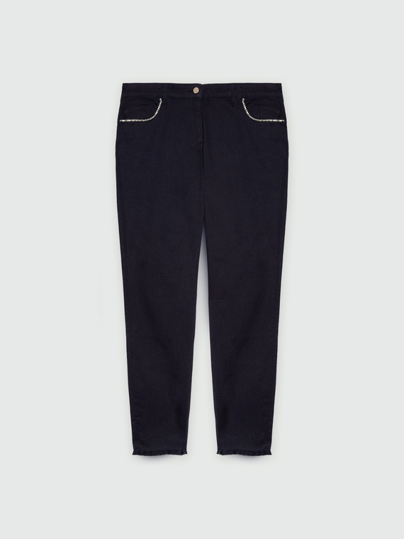 Skinny-Jeans mit Strass