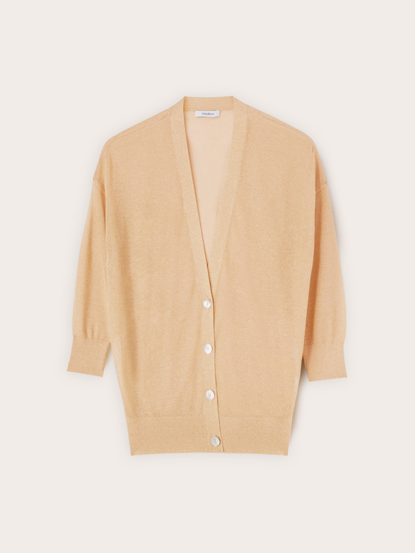 Viscose lurex blend cardigan image number 4