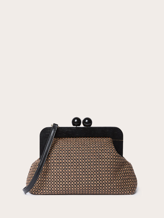 Sac pochette effet natté