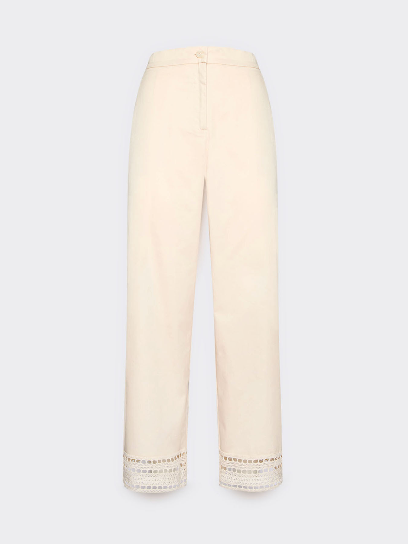 Pantaloni misto cotone con pizzo image number 4