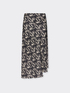 Printed skirt with asymmetrical hem image number 4