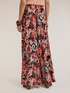 Flowing palazzo pants with ethnic pattern image number 1