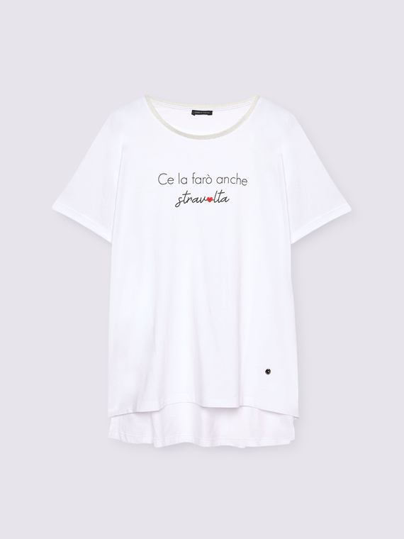 Jersey-T-Shirt mit lustigem Aufdruck