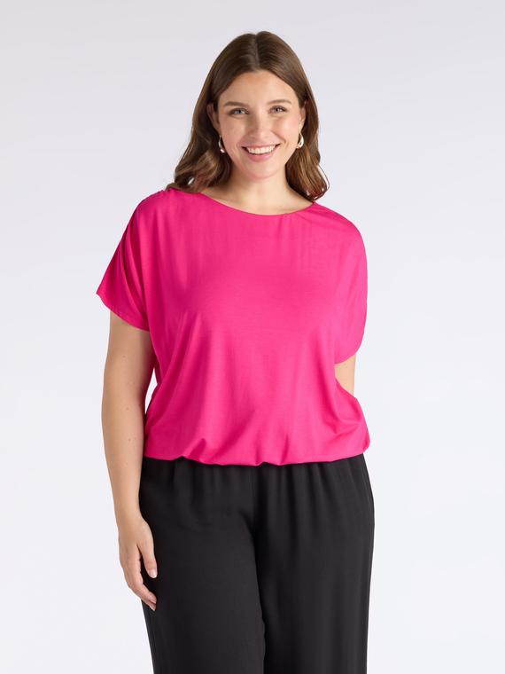 T-shirt avec élastique en bas