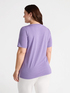 T-shirt in raso e jersey lurex image number 1
