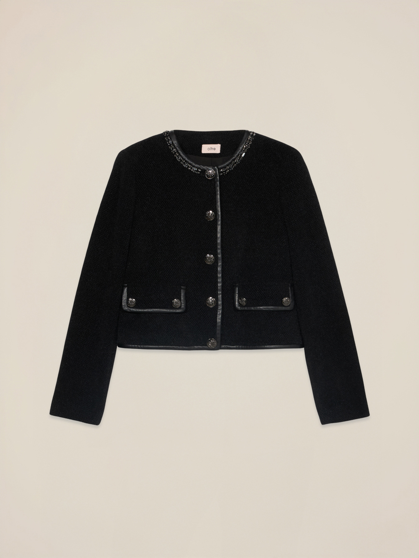 Giacca corta con pietre image number 4
