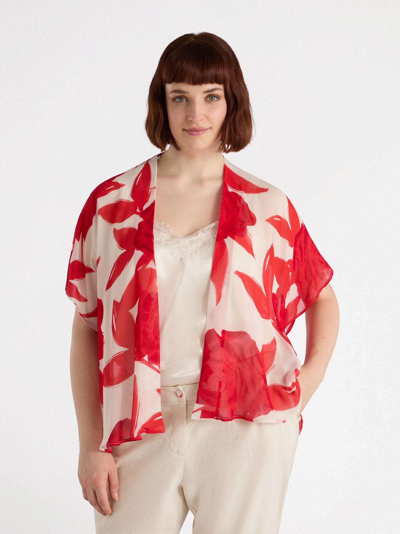 Rose Print Shrug image number 0
