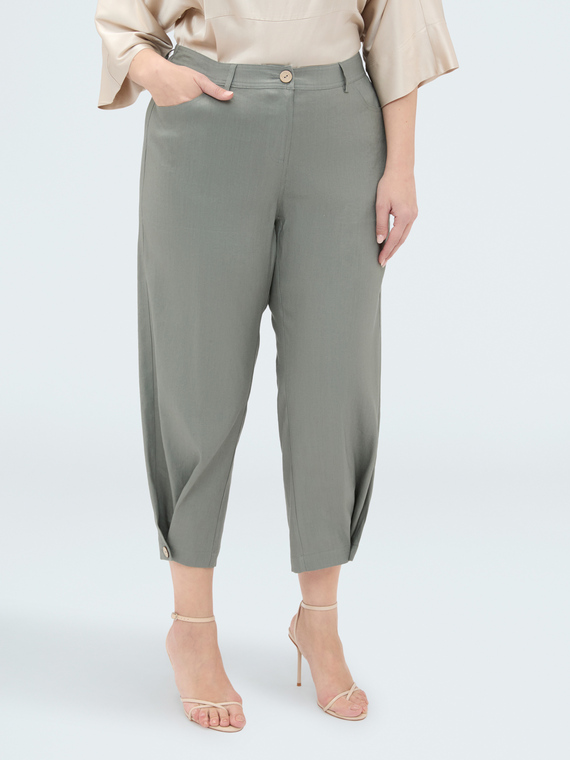Pantalon Balloon en m&eacute;lange de lin