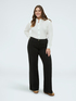 Wide Leg Cotton Trousers image number 0