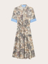 Printed cotton chemisier dress image number 4