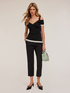 Maglia a coste off-shoulders image number 3
