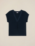 Blusa scollo a V in viscosa image number 3
