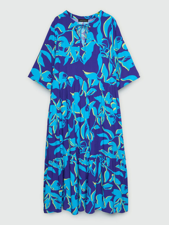 Kleid mit Blumenmuster aus Viskose LENZING™ ECOVERO™