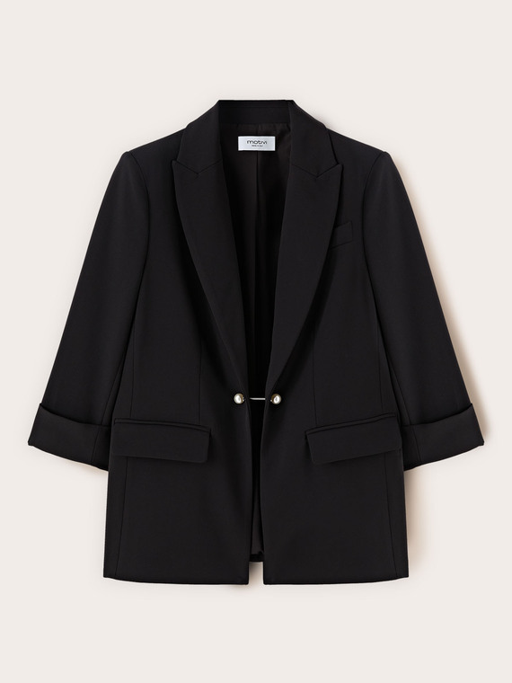 Blazer jacket with jewel cufflinks