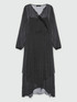 Gepunktetes Kleid mit Überkreuzung vorne image number 4