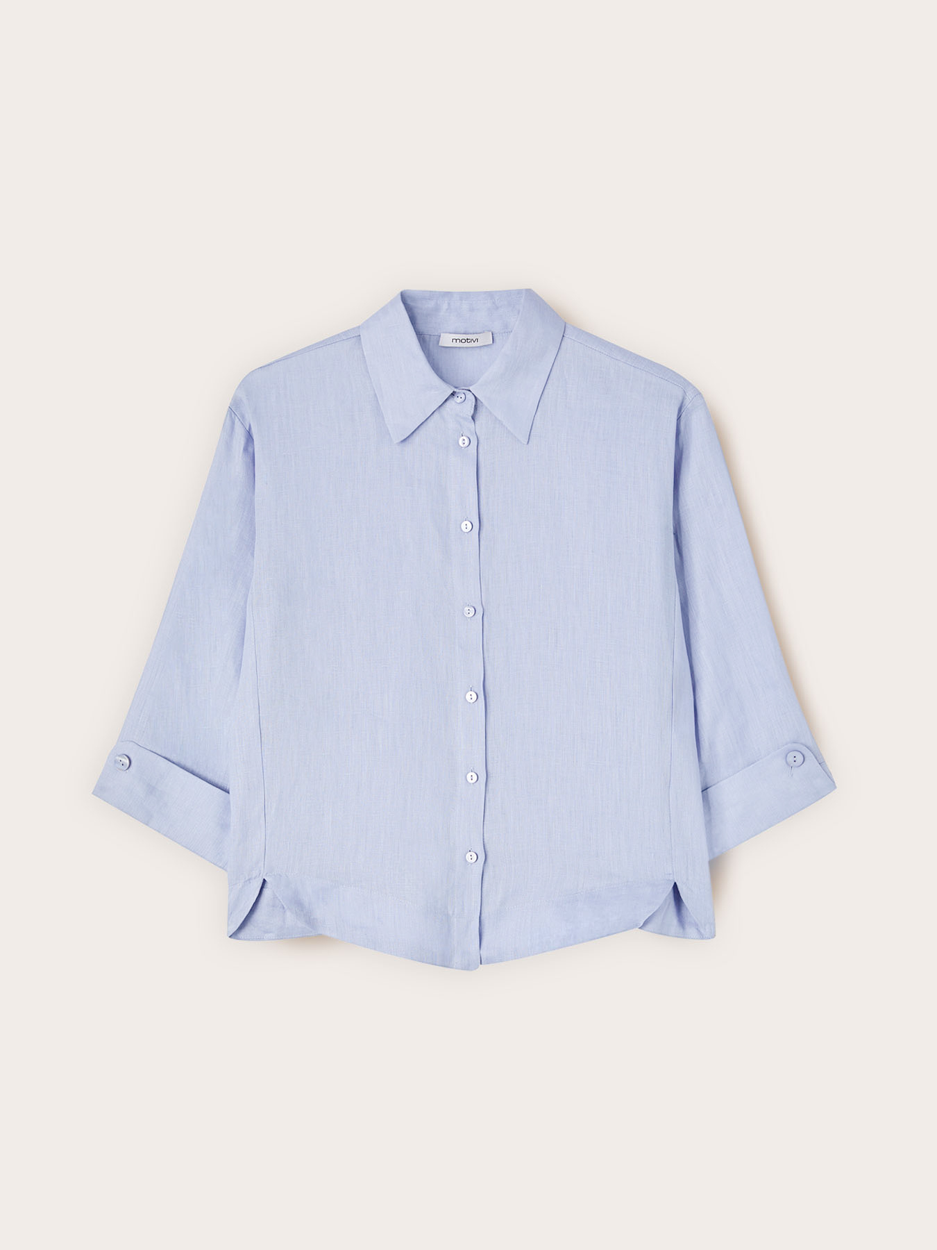 Boxy linen shirt image number 4