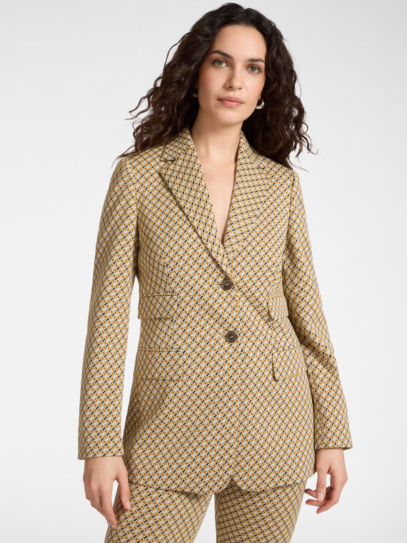 Stretch jacquard blazer