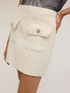 Short tweed lurex skirt image number 3