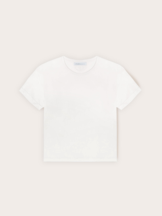 Boxy t-shirt with embroidered logo