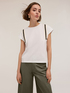 T-shirt with crochet trim image number 3