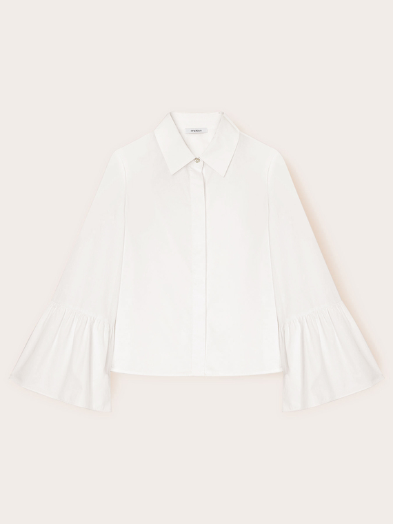 Shirt with flared sleeves