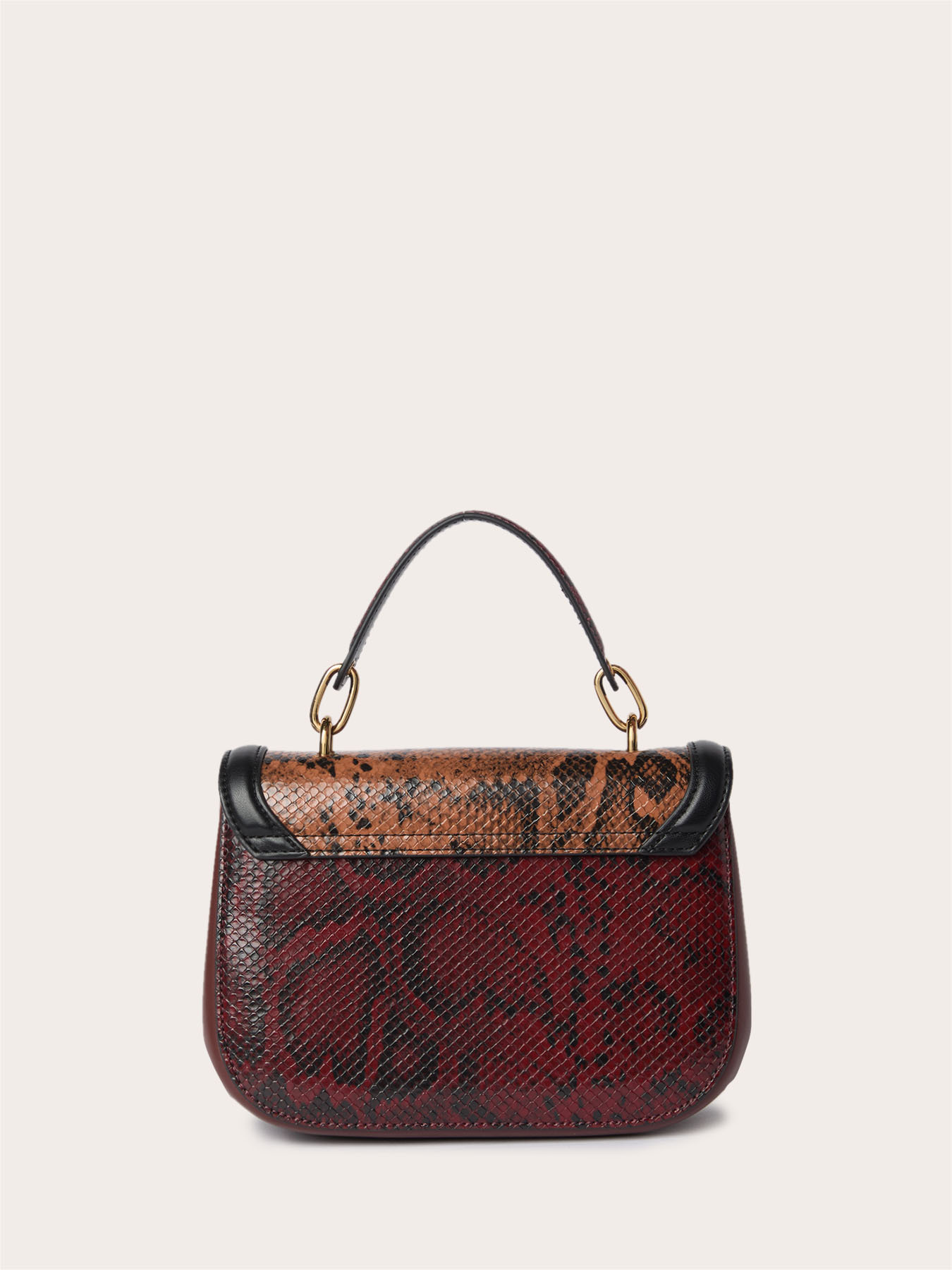 Geantă de umăr cu textură efect reptilă image number 1