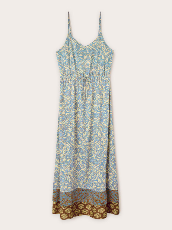 Robe d'été en satin imprimé