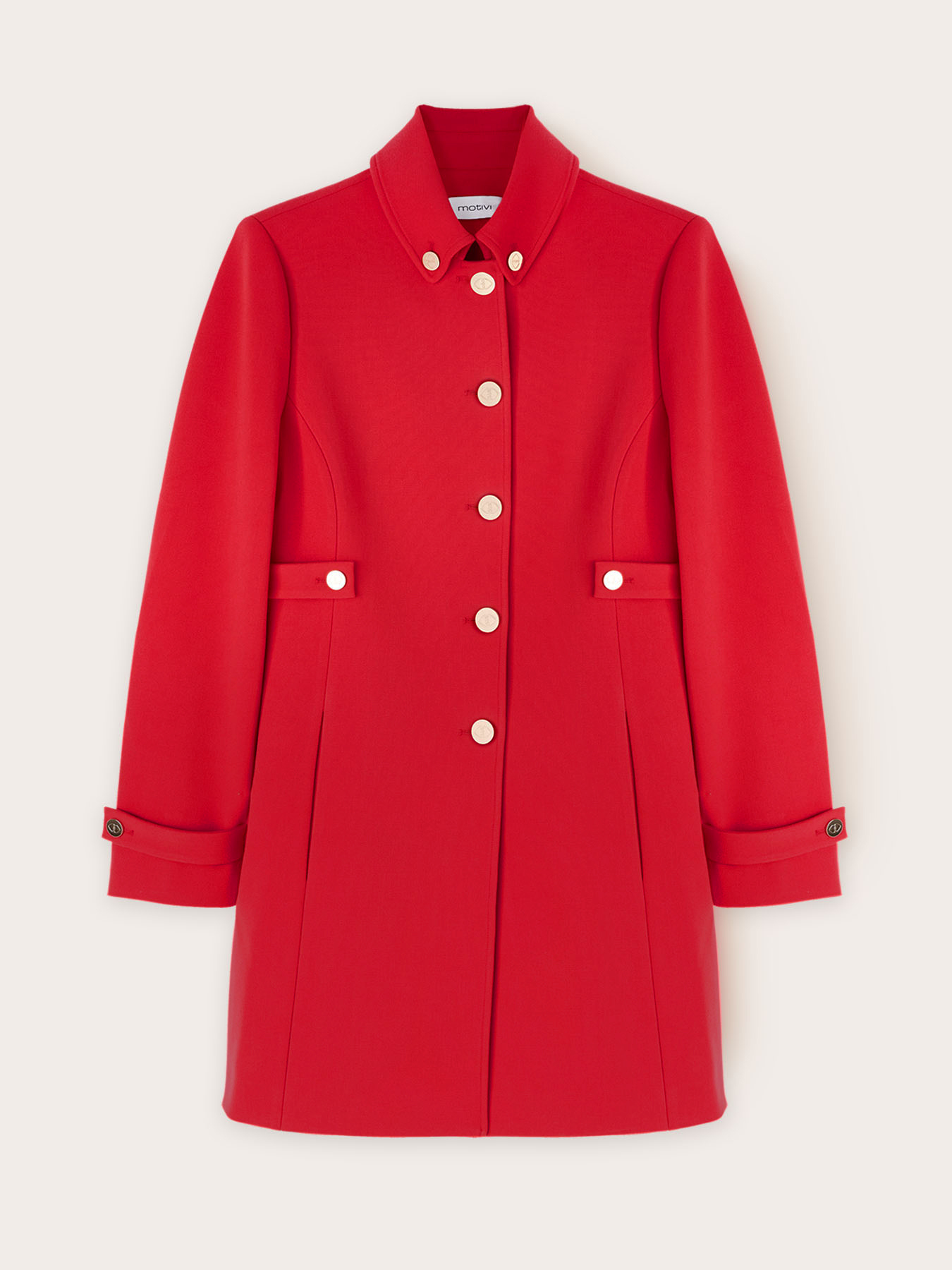 Single-breasted viscose blend coat image number 4