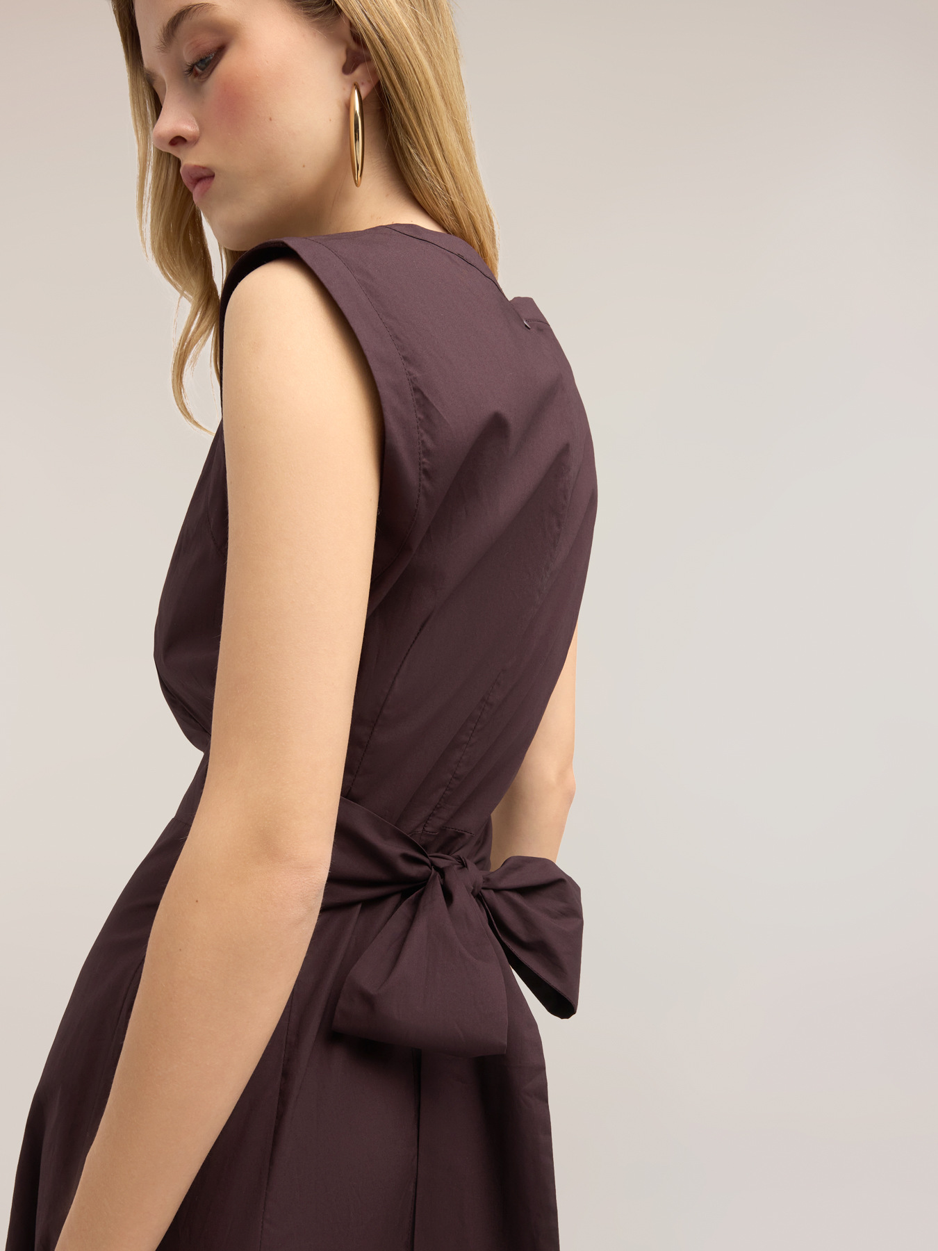 A-line poplin dress image number 3