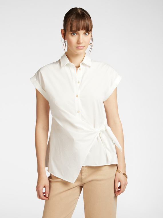 Shirt with side knot