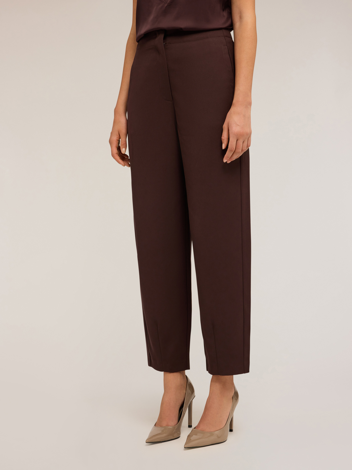 Balloon trousers in polyester-viscose blend image number 0